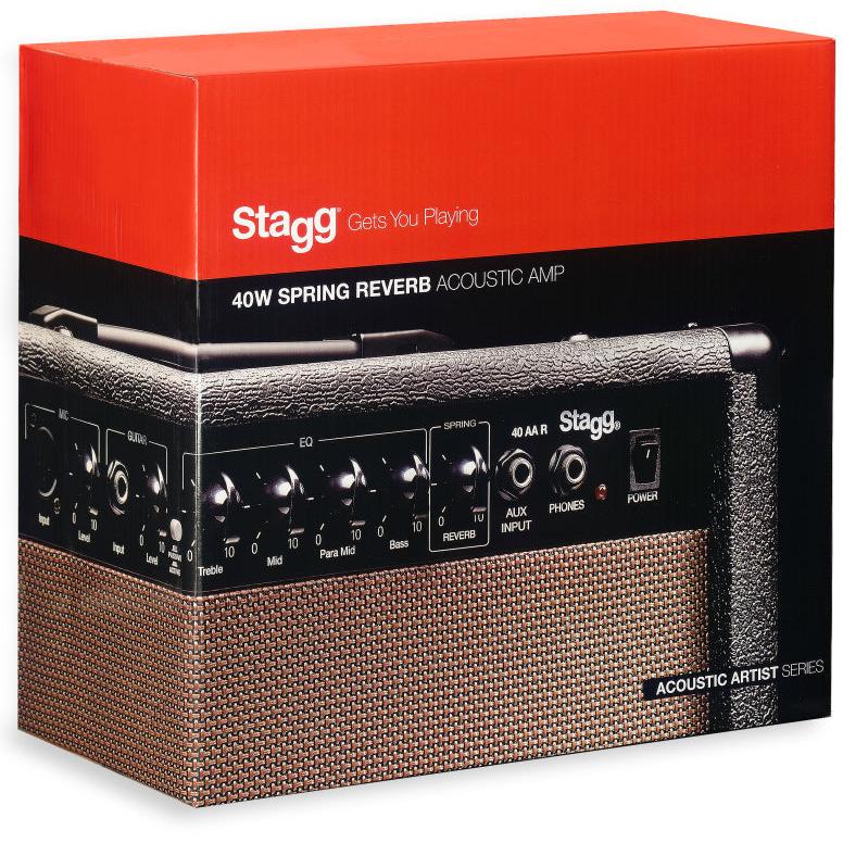 Stagg 40-Watt Spring Reverb akustisk förstärkare