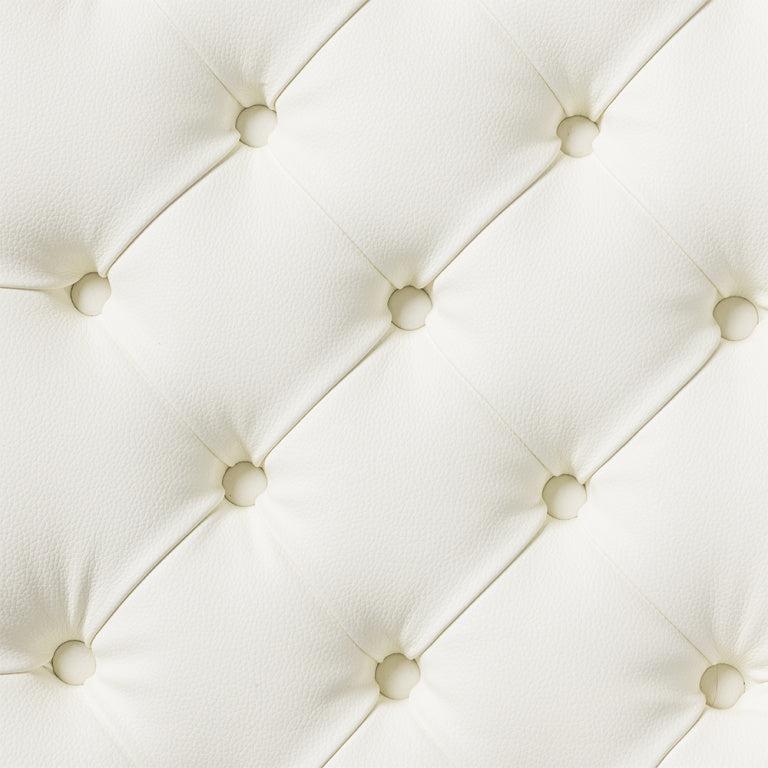 Stagg PBH 850 hydraulisk pianobänk, högblank vit med vit vinylsits