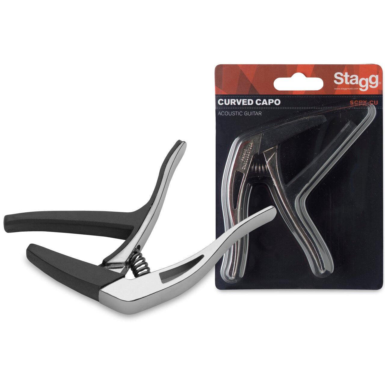 Stagg SCPX-CU capo til western og elguitar - chrome
