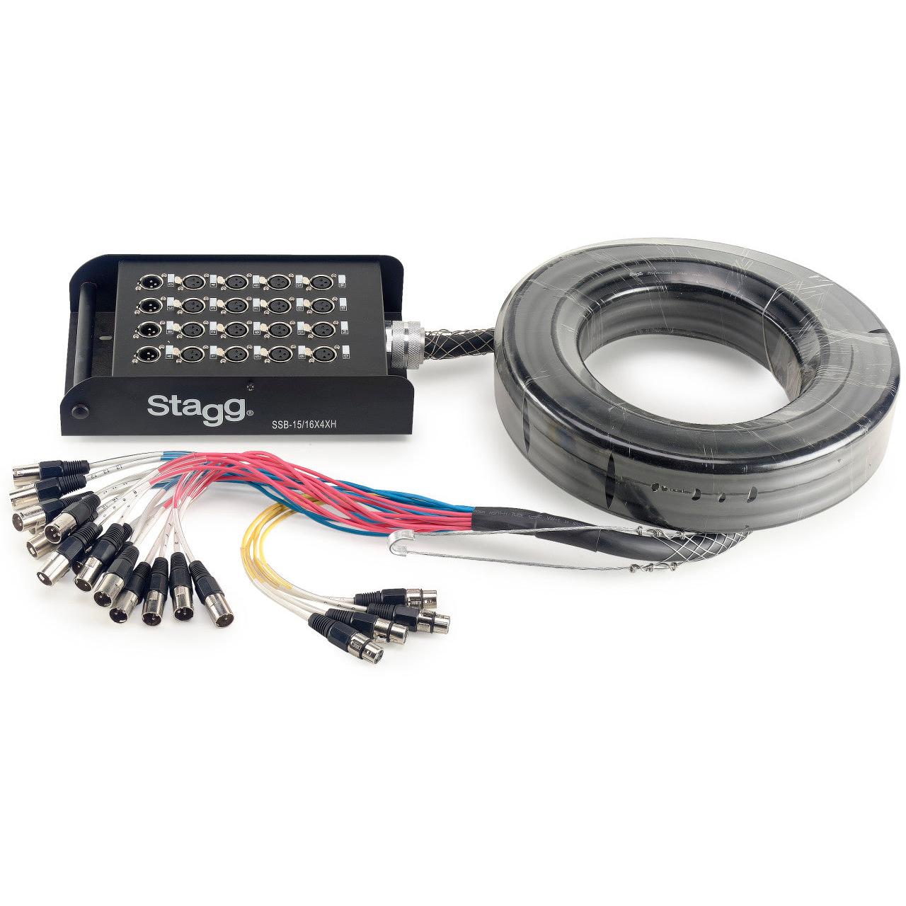 Stagg S-Series Stagebox - 16X Xlr F-ingångar/ 4X Xlr M-utgångar -15m