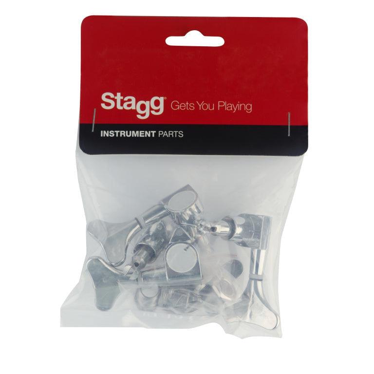 Stagg SP-MHBS-2X2 mekanikker til basguitar, Chrome