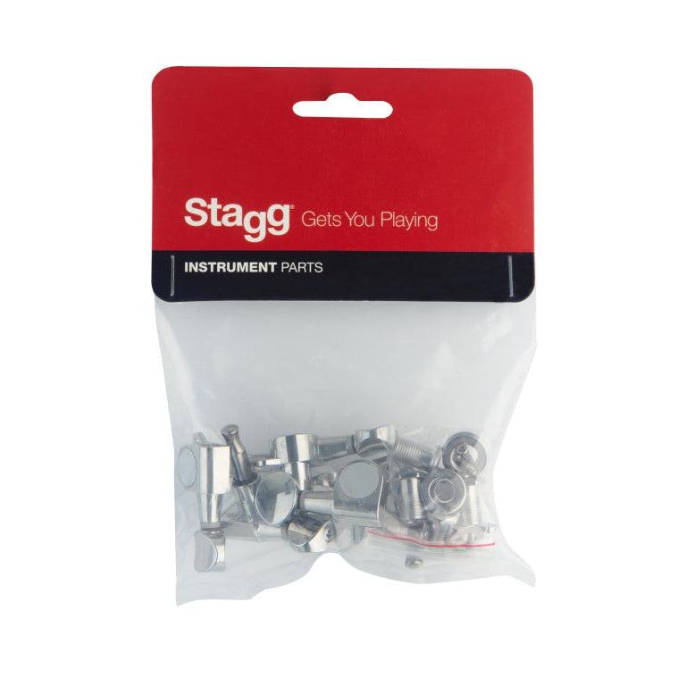 Stagg SP-MHEL-6X1CH 6 X 1 mekanikker til elguitar, Chrome