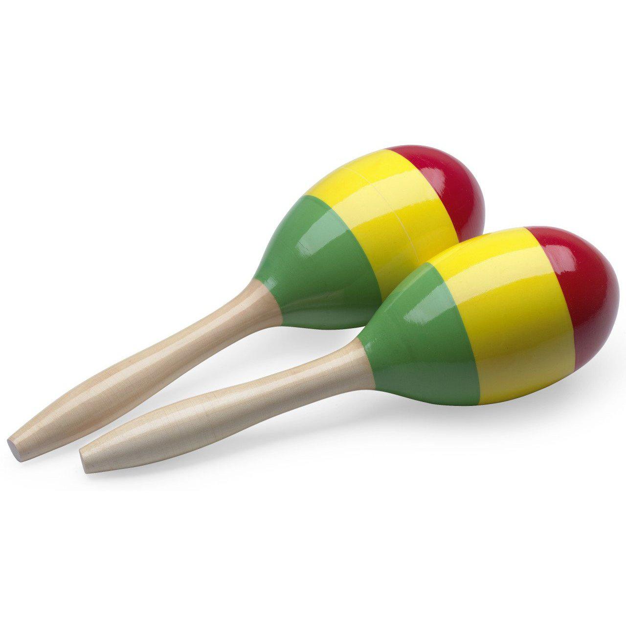 Stagg trä maracas, Reggae Finish, 29 cm