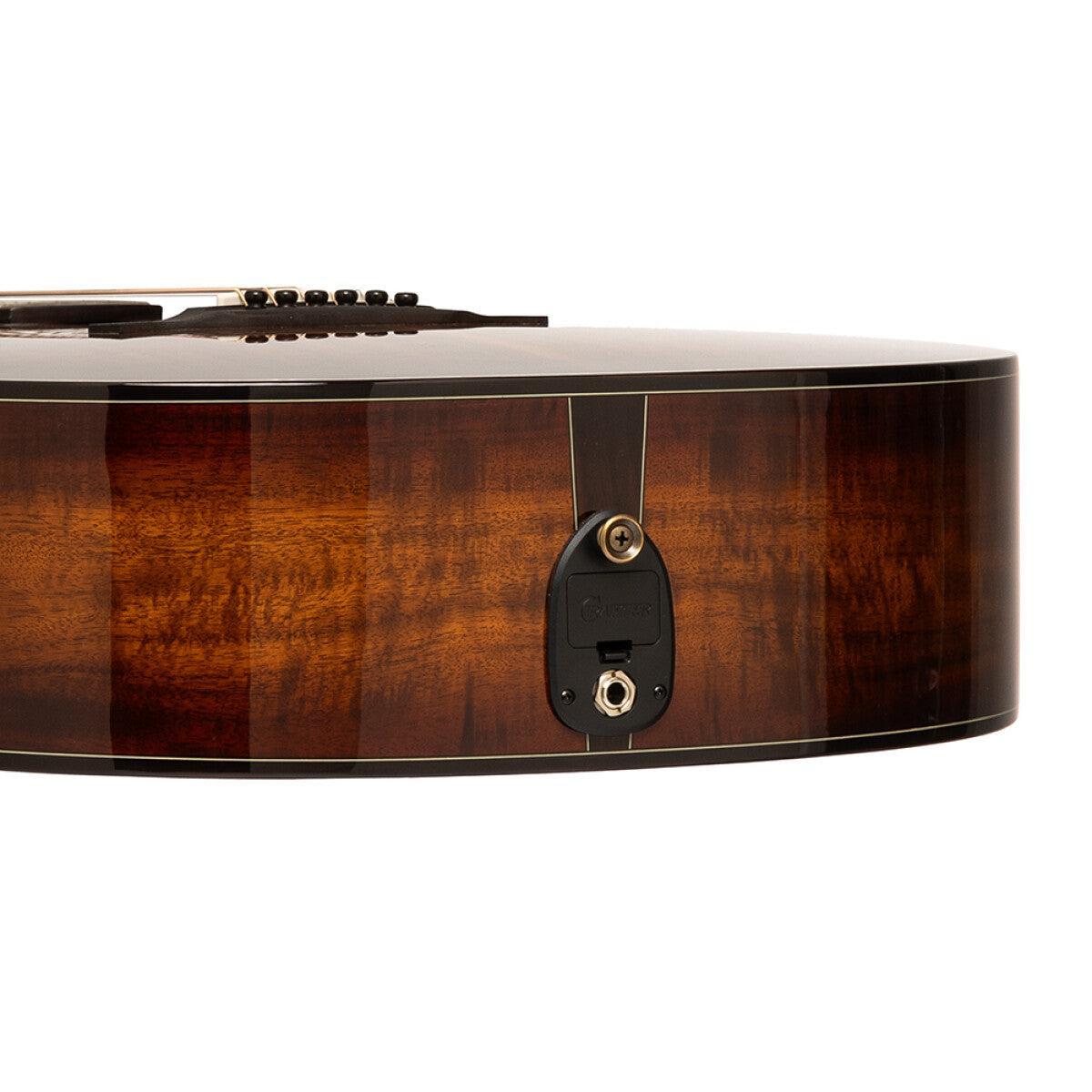 CRAFTER MIND ALK DL DE Dreadnought akustisk-elektrisk guitar med massiv flammeret akacie-top