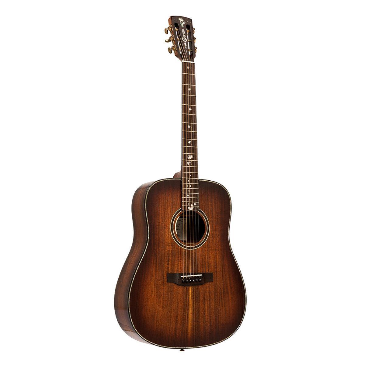 CRAFTER MIND ALK DL DE Dreadnought akustisk-elektrisk guitar med massiv flammeret akacie-top