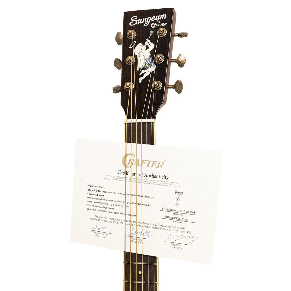 Crafter 50TH G-CE VVS 50th Anniversary Cutaway Grand Auditorium Electric-Acoustic Guitar