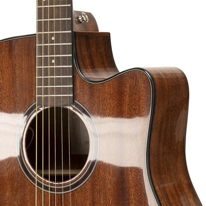 Crafter ABLE D635CE N Dreadnought gitarr med massiv mahogny däck och LR Baggs Element Pick-Up