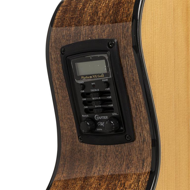 Crafter ABLE G630CE Grand auditoriumgitarr med massivt cedertäck och LR Baggs Element Pick-Up