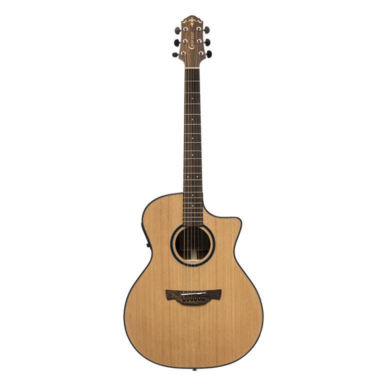Crafter ABLE G630CE Grand auditoriumgitarr med massivt cedertäck och LR Baggs Element Pick-Up