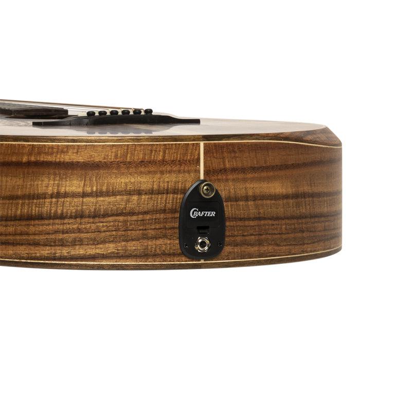 Crafter BIG MINO ALK LH E/A gitarr med solid koa-topp, vänsterhänt