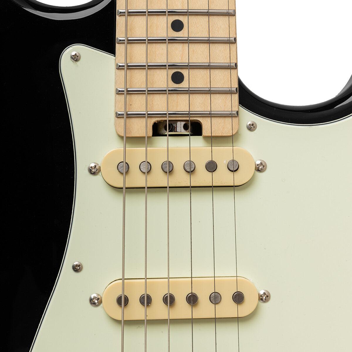 Crafter CHARLOTE SM CB Charlotte Series – Solid Body S Elektrisk Guitar (Cosmic Black Finish)