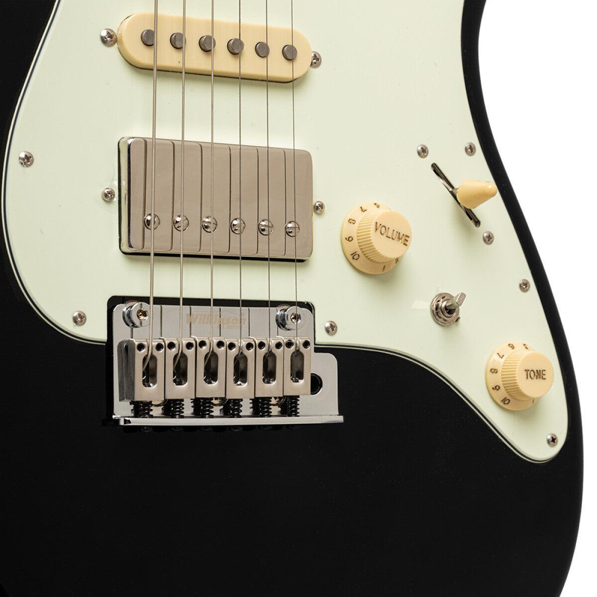 Crafter CHARLOTE SM CB Charlotte Series – Solid Body S Elektrisk Guitar (Cosmic Black Finish)