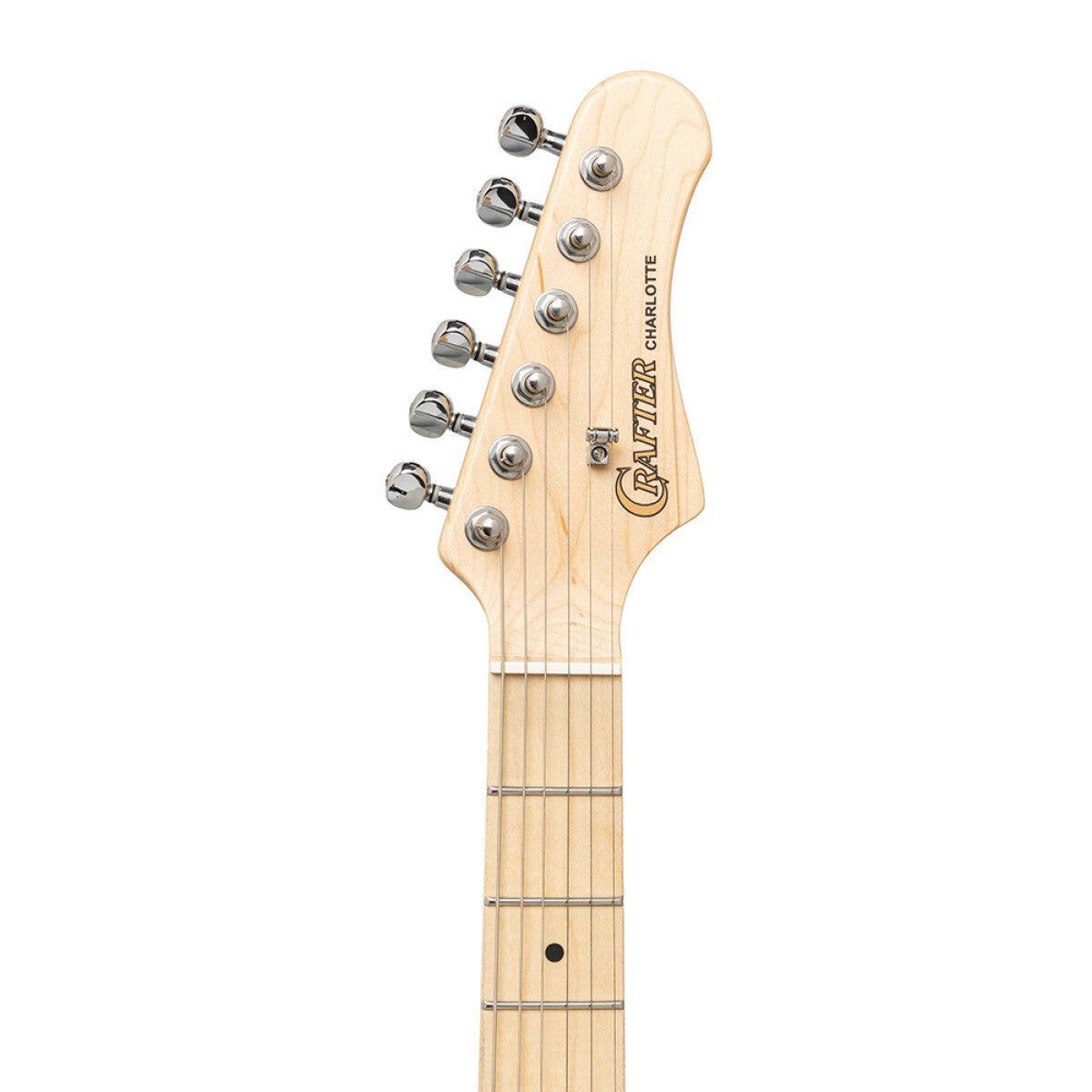 Crafter CHARLOTE SM CB Charlotte Series – Solid Body S Elektrisk Guitar (Cosmic Black Finish)