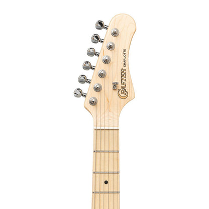 Crafter CHARLOTE SM CB Charlotte Series – Solid Body S Elektrisk Guitar (Cosmic Black Finish)