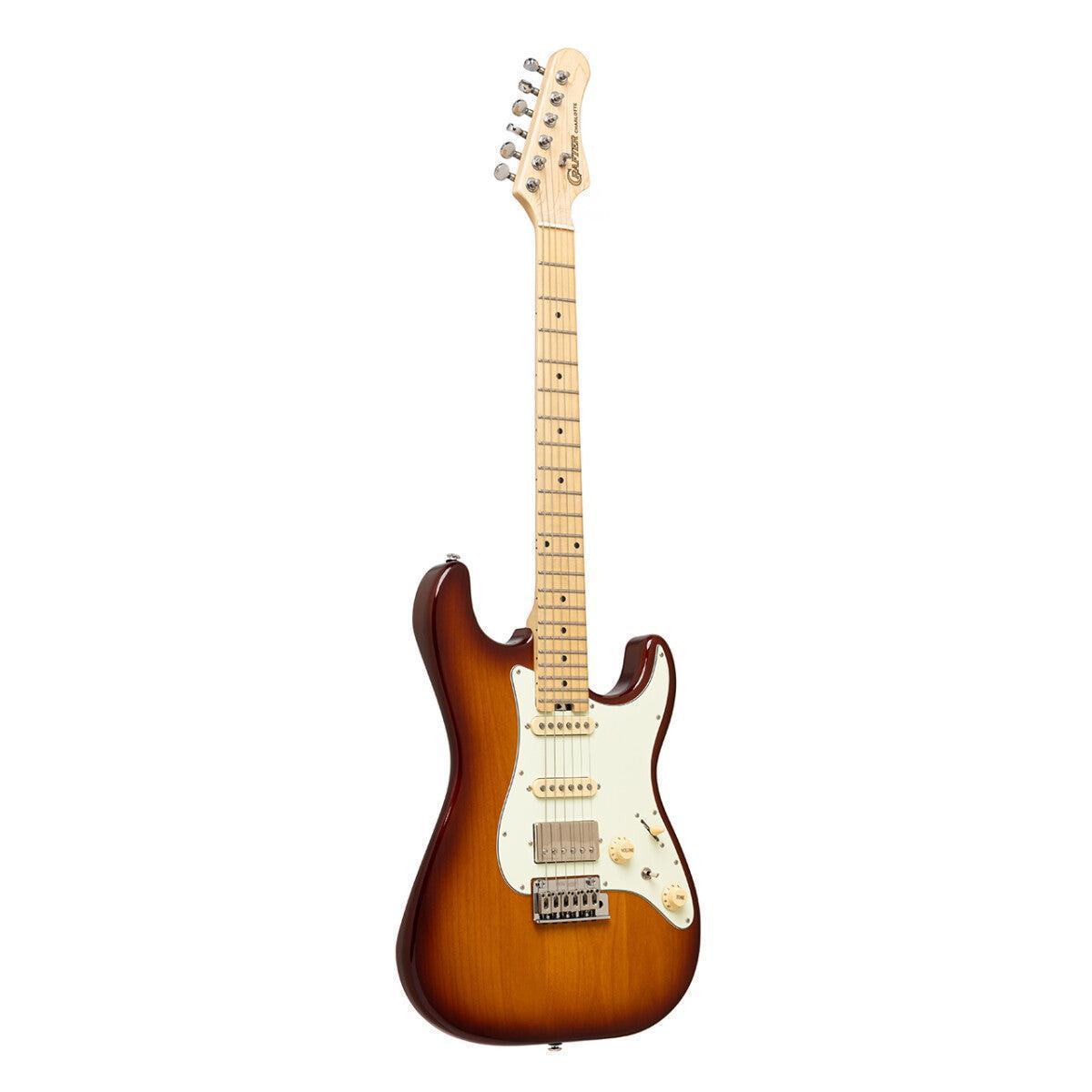 Crafter CHARLOTE SM TS Solid body S elektrisk guitar Charlotte serie, med taske, Tobacco sunburst finish