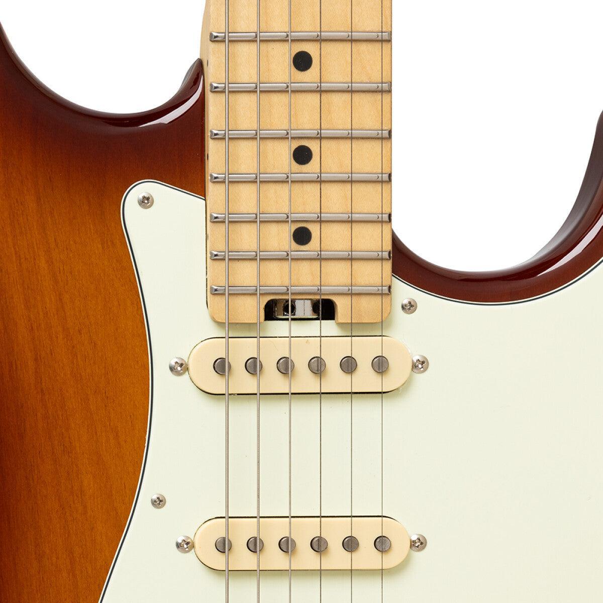 Crafter CHARLOTE SM TS Solid body S elektrisk guitar Charlotte serie, med taske, Tobacco sunburst finish