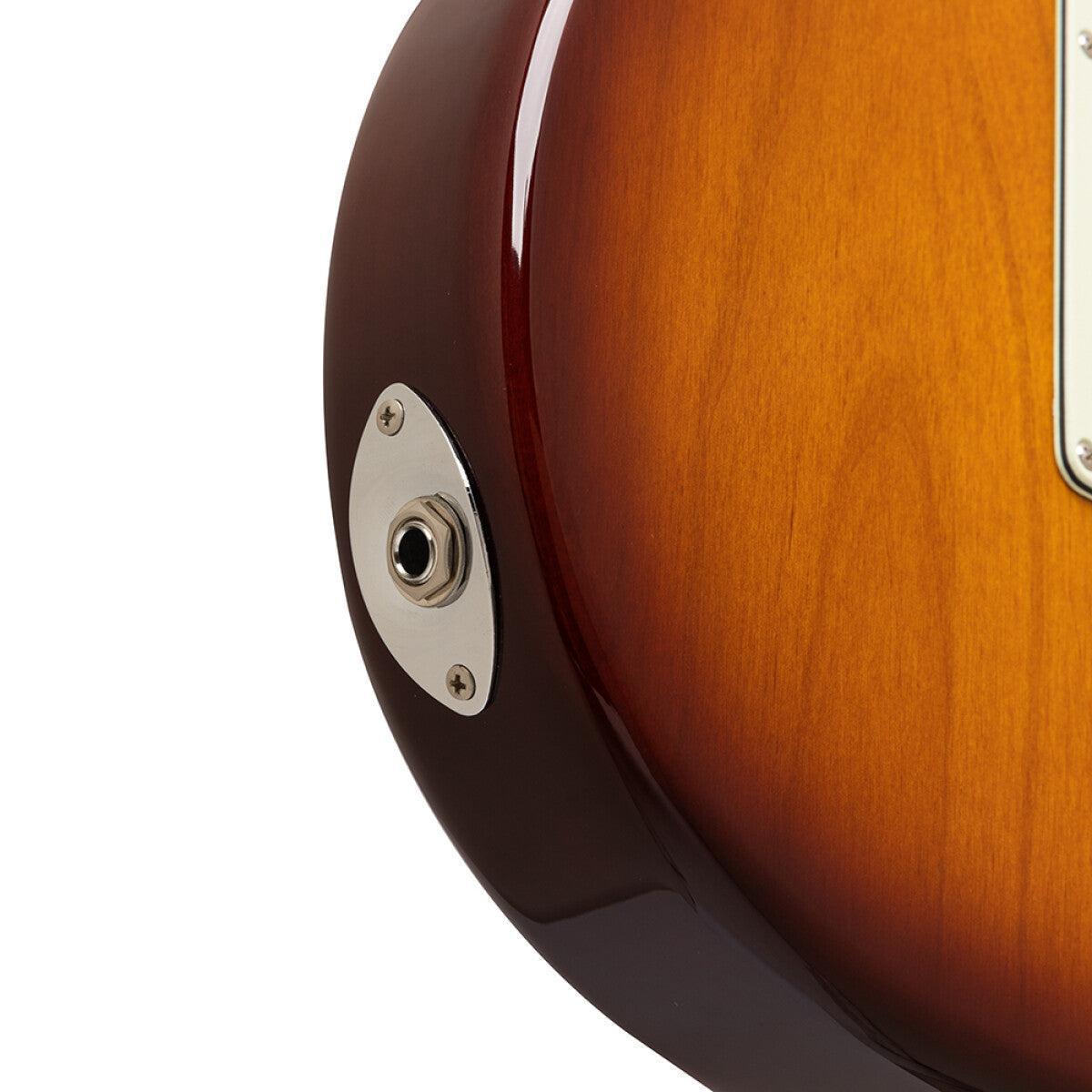 Crafter CHARLOTE SM TS Solid body S elektrisk guitar Charlotte serie, med taske, Tobacco sunburst finish