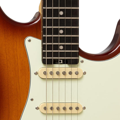 Crafter CHARLOTE SR TS Charlotte Series S-type Elguitar – Solid Body | Tobacco Sunburst + Gigbag