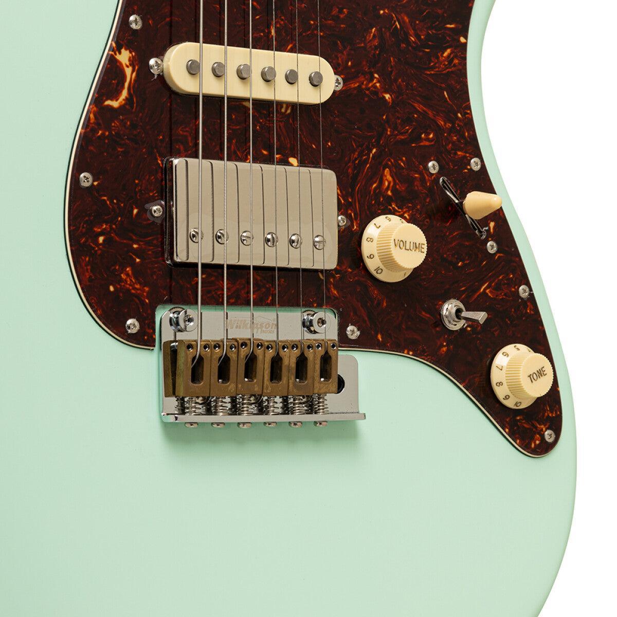 Crafter CREMA SVVSR AG Crema Series S-type Elguitar – Solid Body | Ara Green Finish + Gigbag