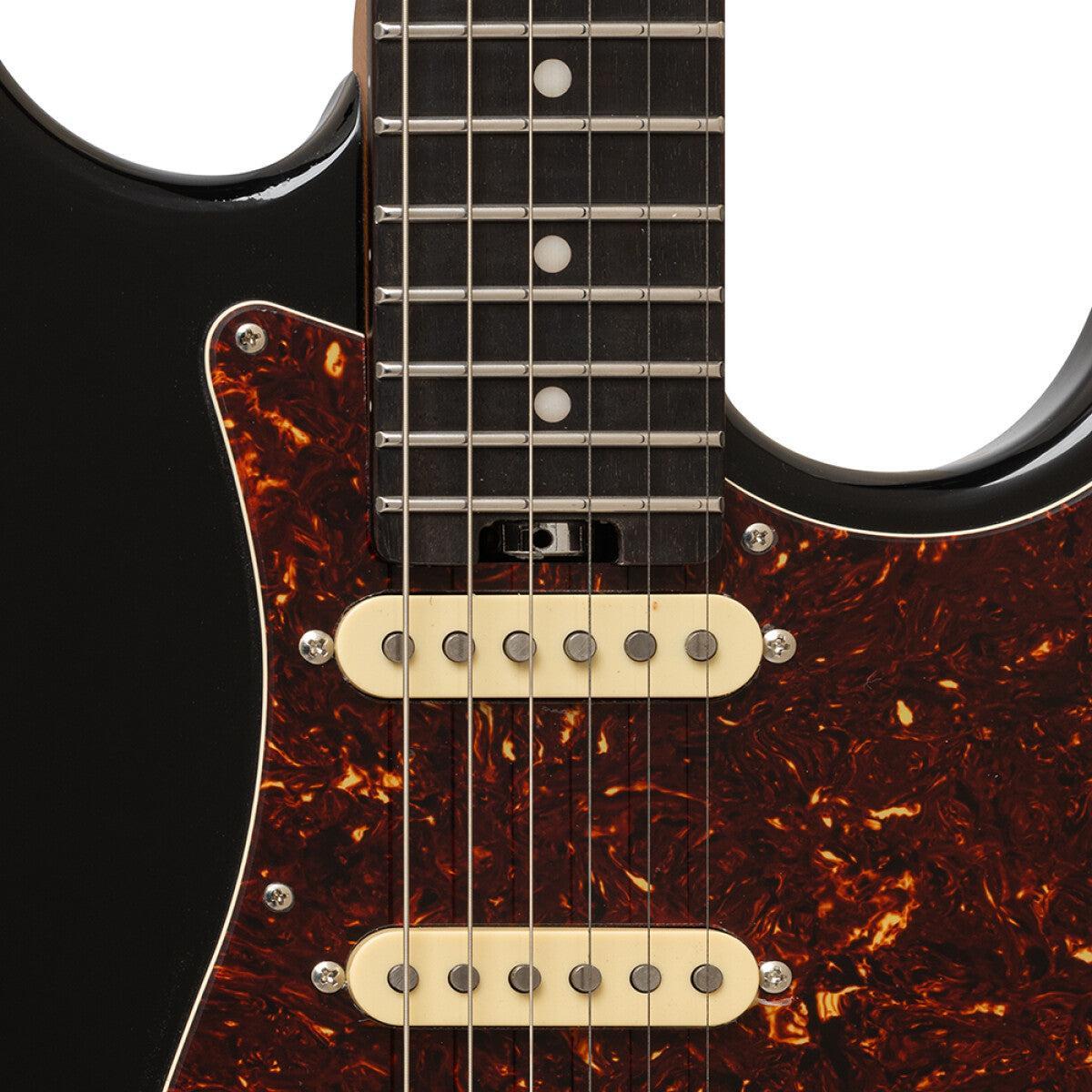 Crafter CREMA SVVSR CB Crema Series S-type Elguitar – Solid Body | Cosmic Black + Gigbag