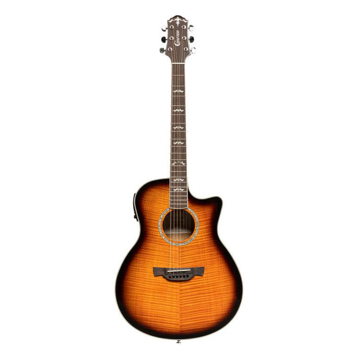 Crafter E/A mini jumbogitarr, Flamed Maple Sunburst