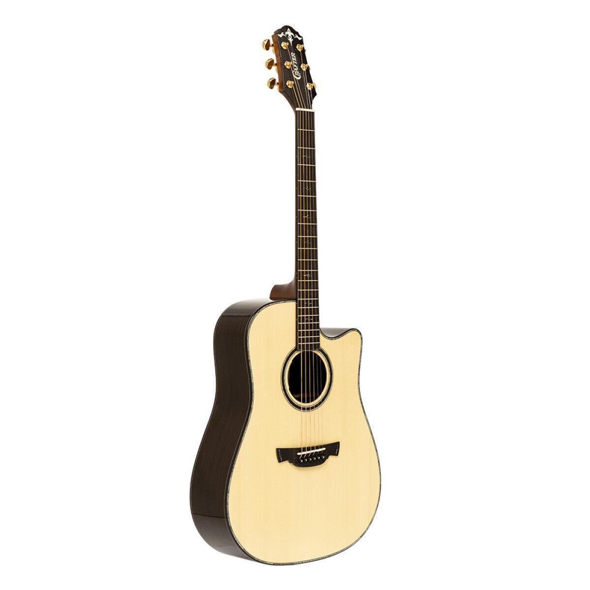 Crafter LX D-1000CE High-End LX1000-serien, dreadnought akustisk-elektrisk gitarr med massiv gran topp