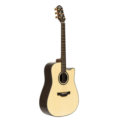 Crafter LX D-1000CE High-End LX1000-serien, dreadnought akustisk-elektrisk gitarr med massiv gran topp
