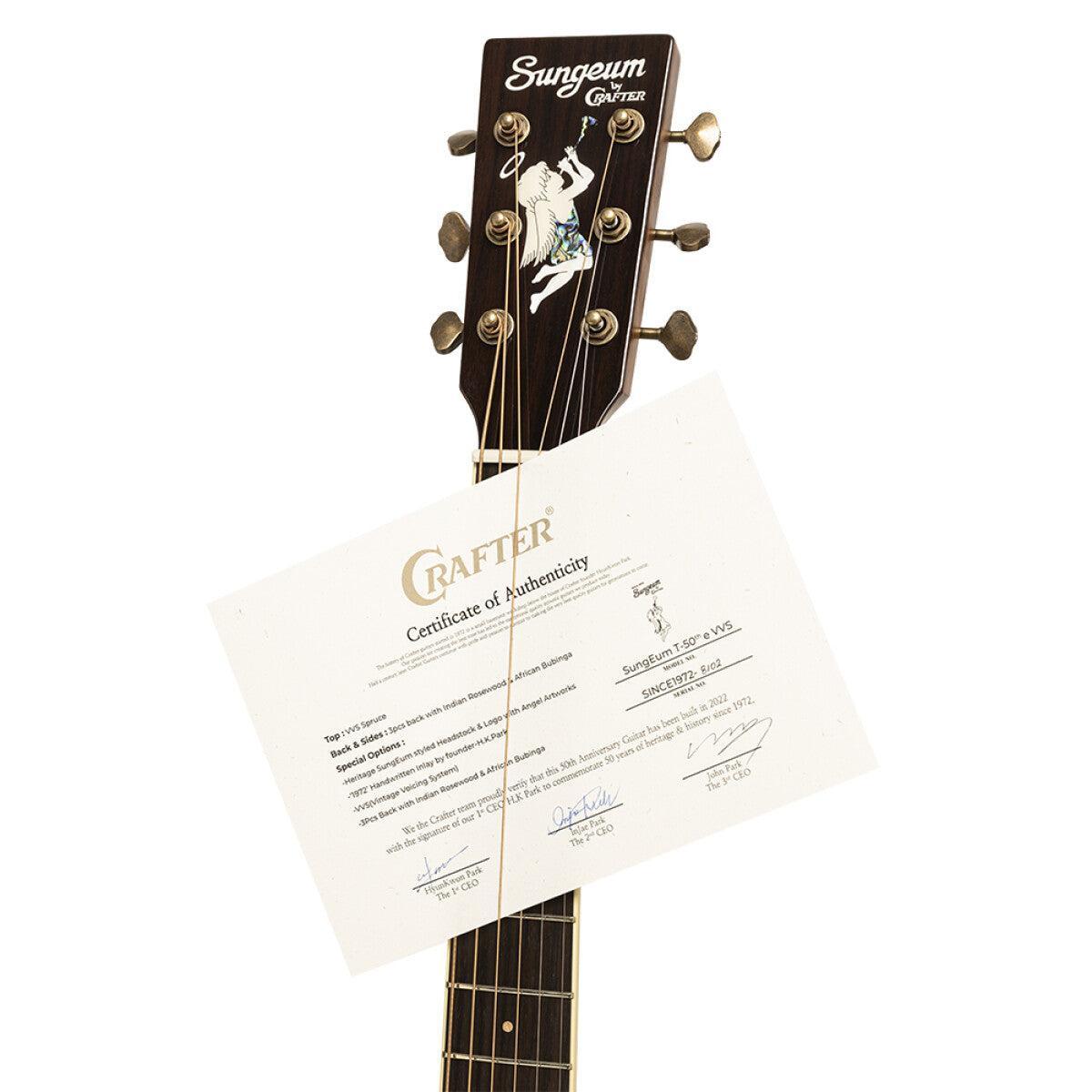 Crafter Mind ALK Orchestra Acoustic-Electric Guitar – Massiv Flammet Akacie | Made in Korea