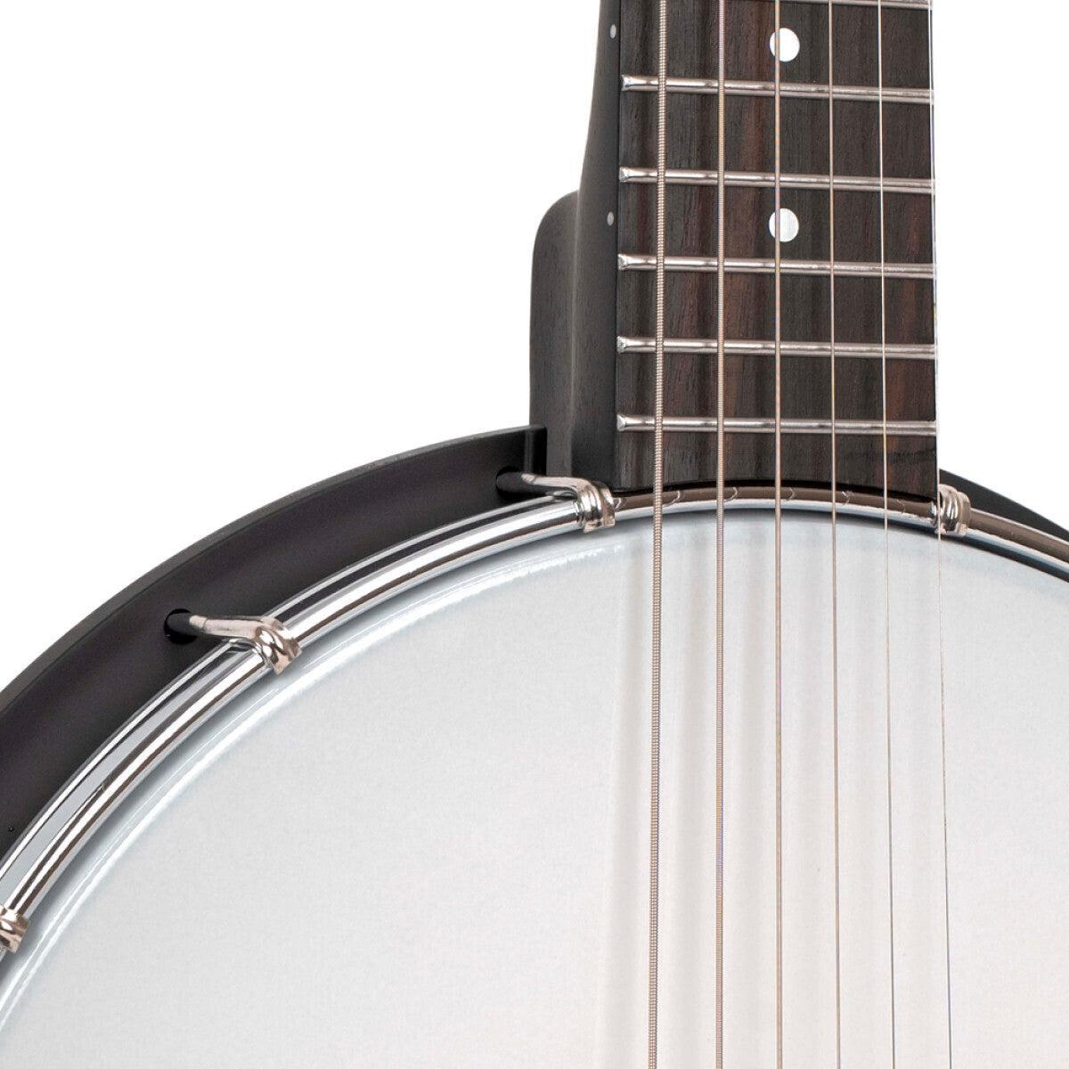 GOLD TONE AC-6 MINI 6-strenget open back banjo – kort skala | Inkl. taske