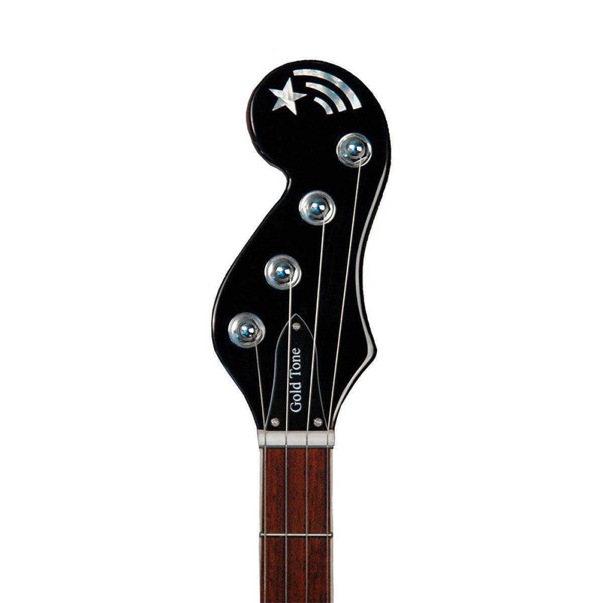 Gold Tone BANJOLA+ Banjola, elektrisk-akustisk 5-strängad banjohals med mandolinkropp i A-stil och vadderad väska