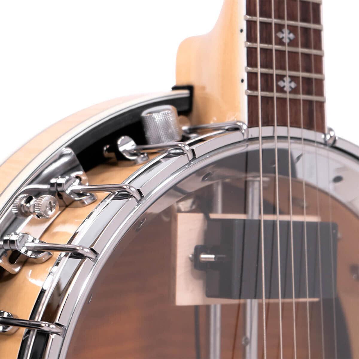 Gold Tone GT-750 Deluxe Banjitar med 6-strenget guitarhals og banjo-krop, med bell brass tone ring og pickup