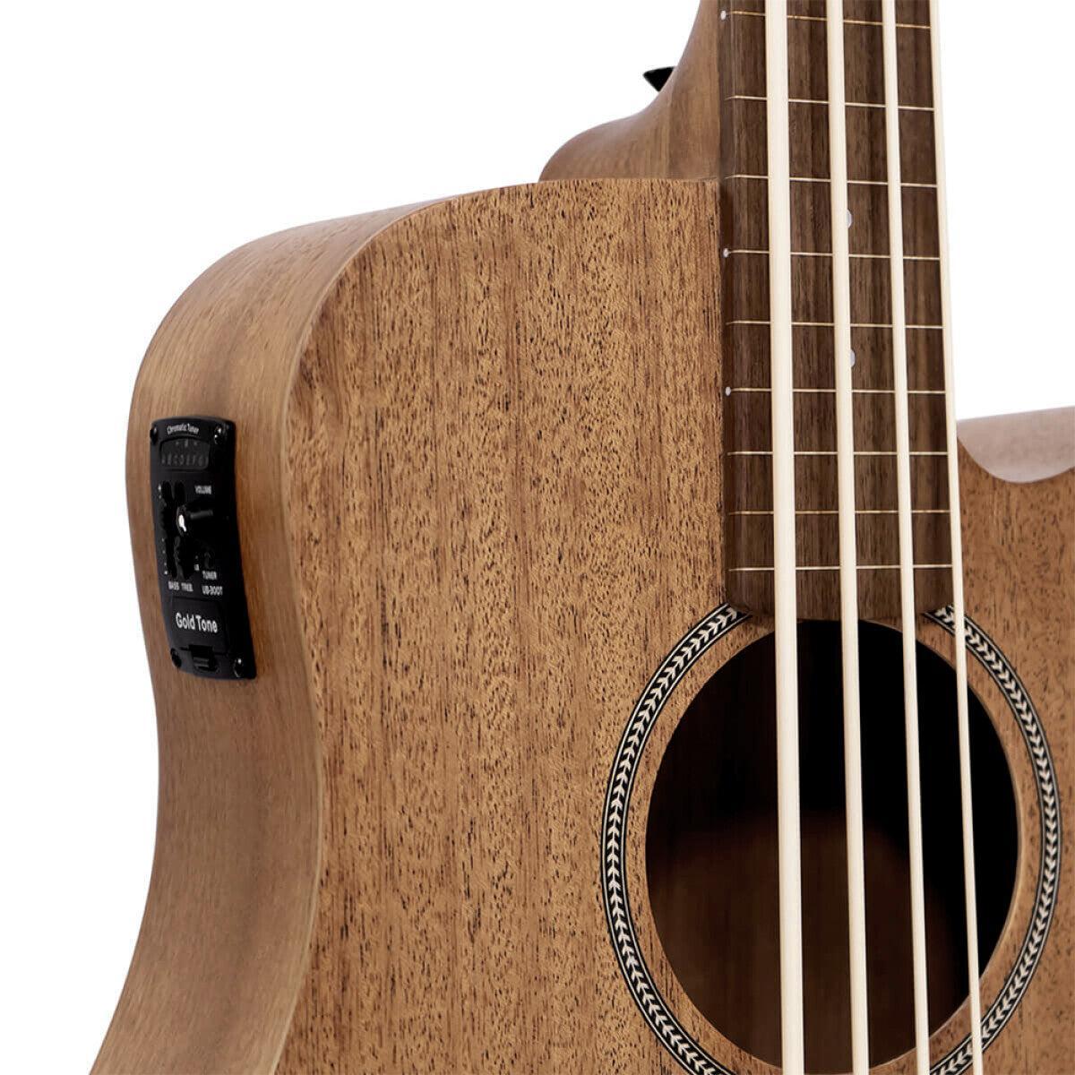 Gold Tone M-BASS25/FL 25" fretless akustisk-elektrisk mikrobas med mahogny topp och väska ingår