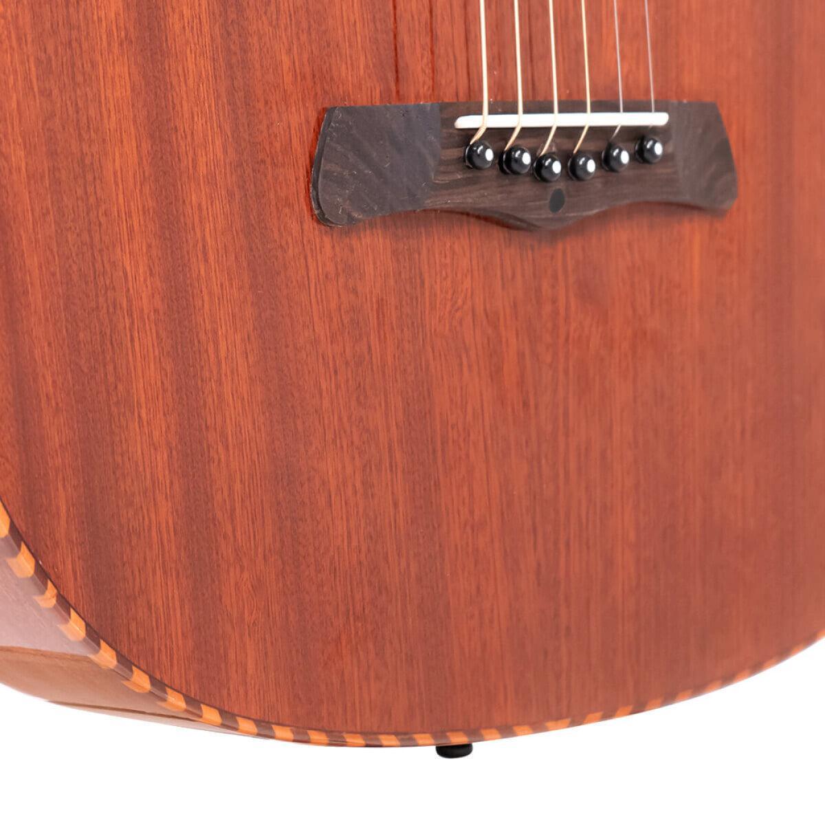 Gold Tone SM+ Weissenborn gitarr med massiv mahogny topp och hård skal