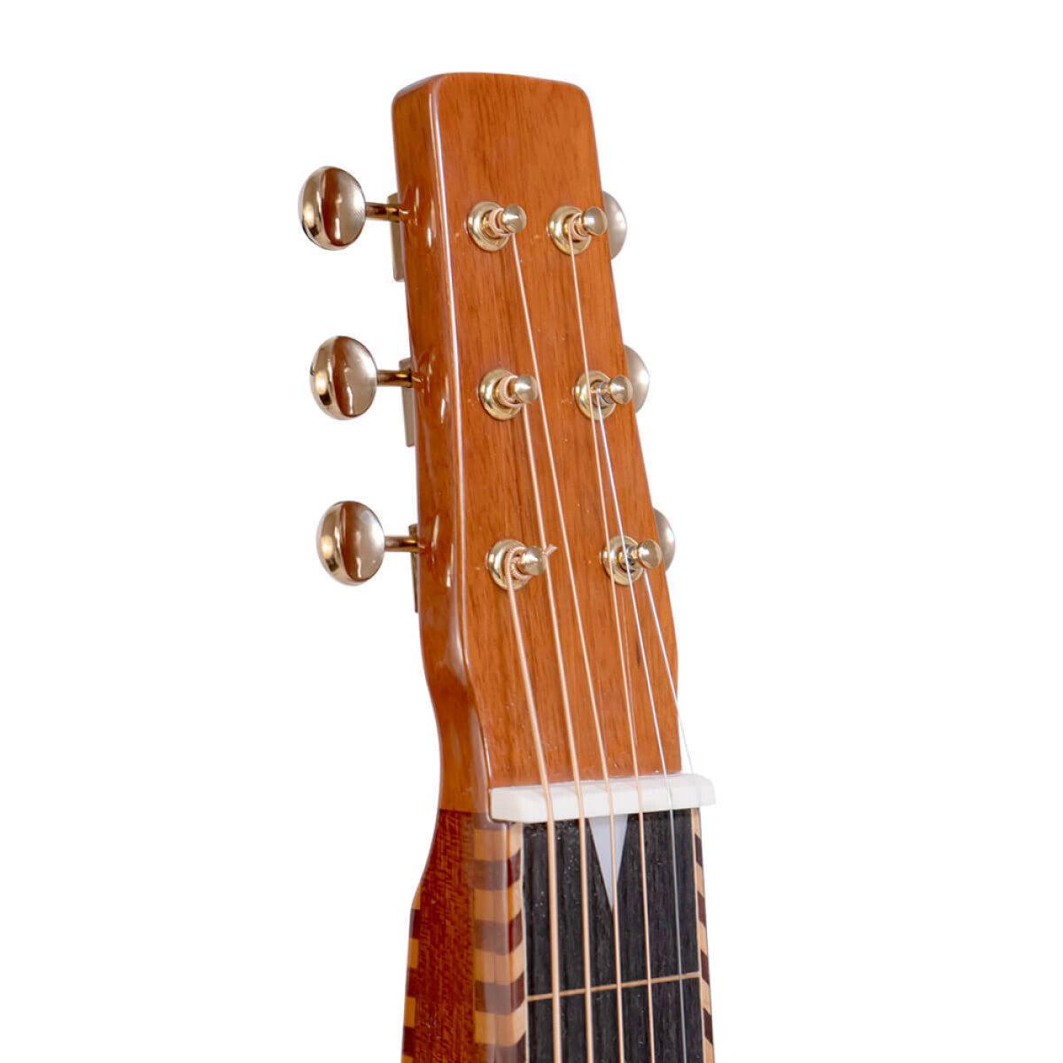 Gold Tone SM+ Weissenborn gitarr med massiv mahogny topp och hård skal