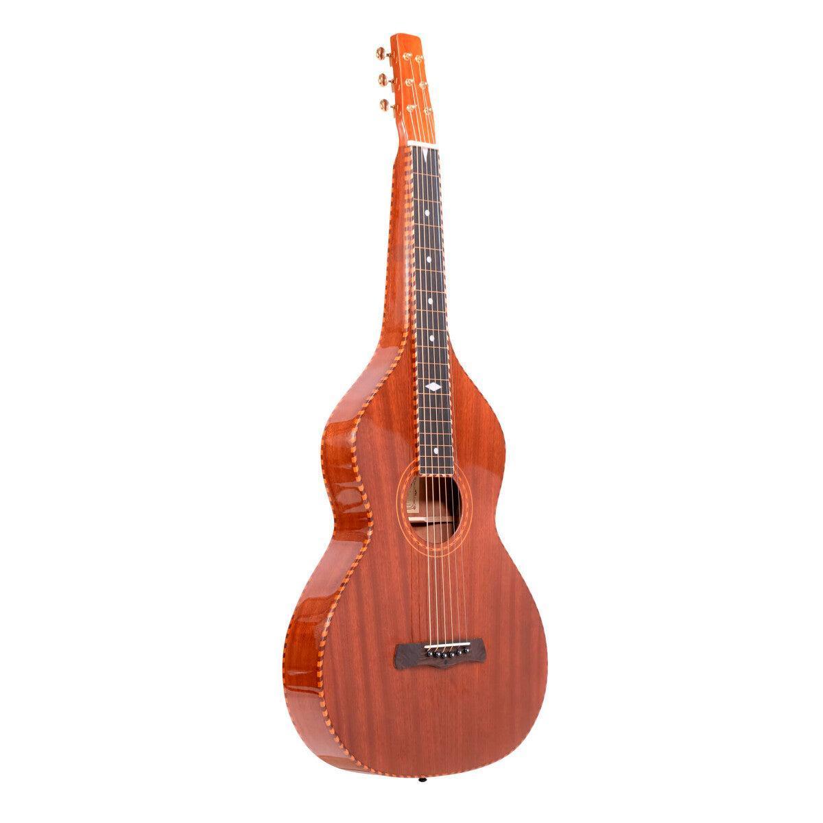 Gold Tone SM+ Weissenborn gitarr med massiv mahogny topp och hård skal