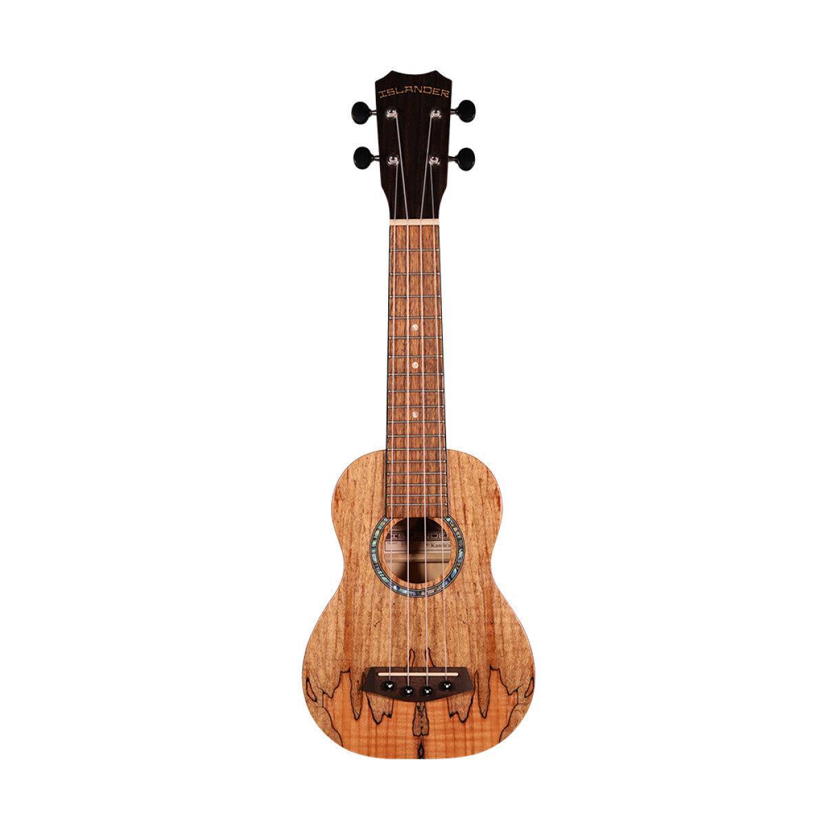 Islander MAS-4 Traditional soprano ukulele with spalted maple top