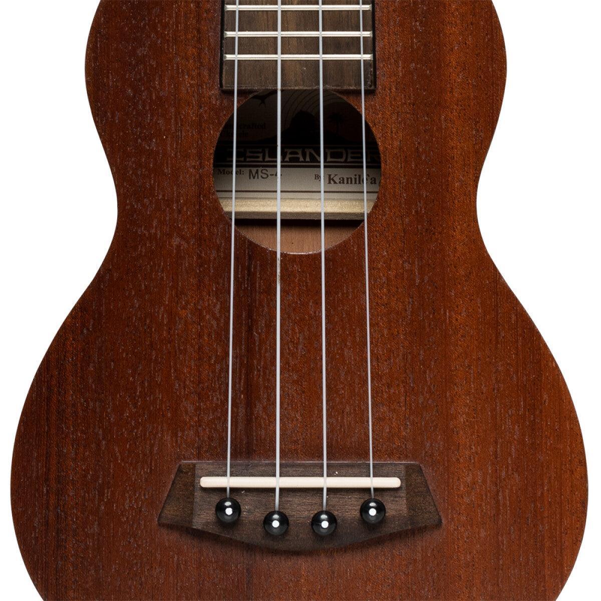 Islander MS-4 Traditionell sopranukulele med topp i mahogny