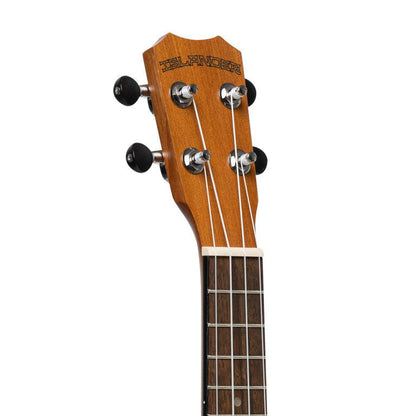Islander MSS-4 Traditionell sopran ukulele med massiv mahogny topp