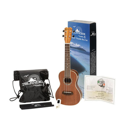 Islander PAT-BOX Traditional mahogni concert ukulele "reforest Hawai" MCB-4 + bag
