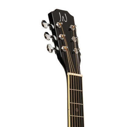 J.N Guitars BES-A MINI BK Acoustic travel guitar with solid spruce top, Bessie series