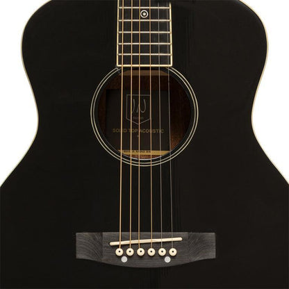J.N Guitars BES-A MINI BK Acoustic travel guitar with solid spruce top, Bessie series
