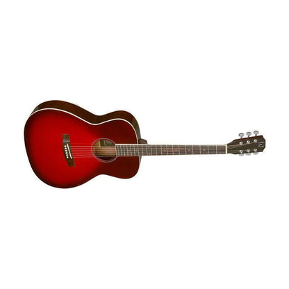 J.N Guitars BES-A TRB Transparent redburst auditorium guitar m/massiv gran dæk