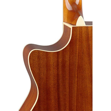 J.N Guitars BES-ACE DCB Dark cherryburst auditorium guitar m/massiv gran dæk og B-Band Pick-Up