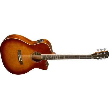 J.N Guitars BES-ACE DCB Dark cherryburst auditorium guitar m/massiv gran dæk og B-Band Pick-Up