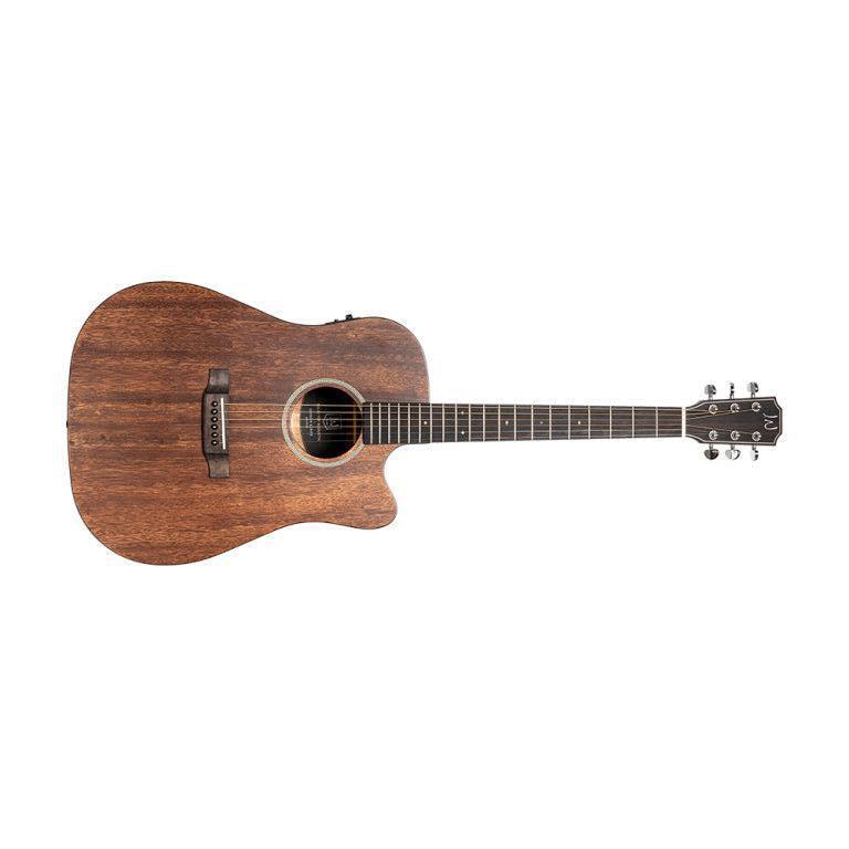 J.N Guitars DOV-DCFI Dreadnought guitar m/massiv mahogni dæk og Fishman Pick-Up