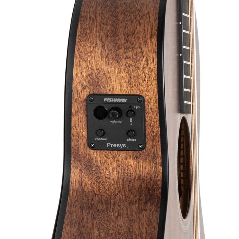 JN Guitars DOV-PFI Parlourgitarr med massiv mahognydäck och Fishman-system