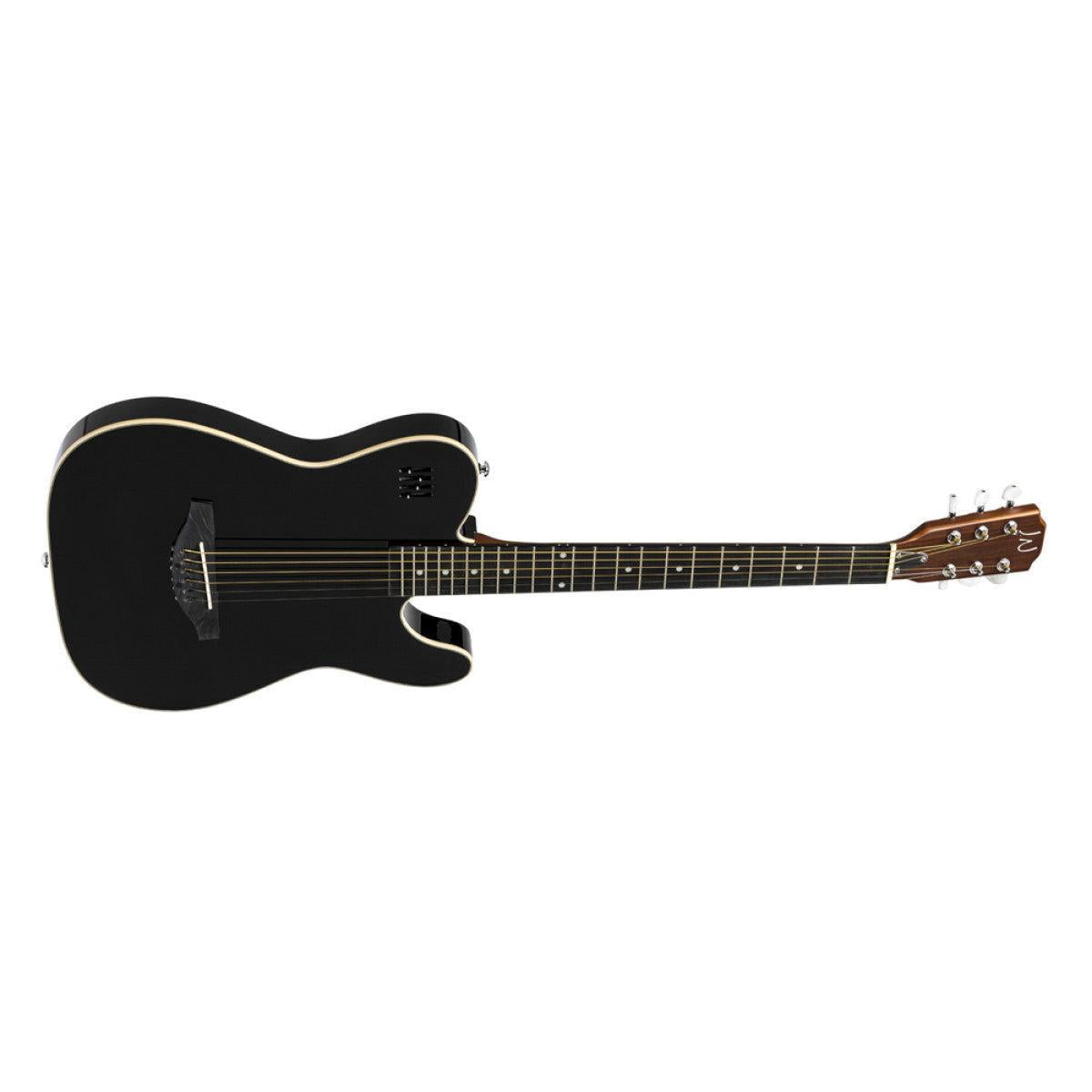 J.N Guitars EW3000CBK  western el-guitar m/massiv krop, sort