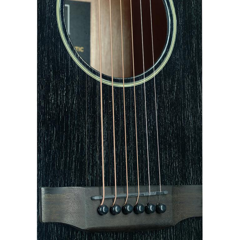 JN Guitars YAK-DCFI dreadnought gitarr med solid mahogny däck och ishman Sonitone aktiv förförstärkare 