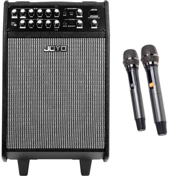 Joyo JPA-866 transportabelt anlæg m/ 2 x trådløs mikrofon