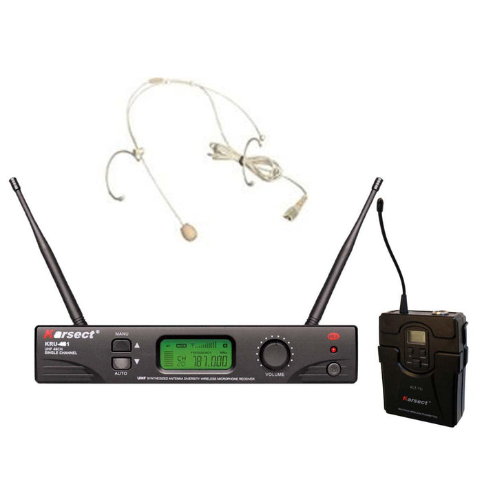 Karsect KRU-481 KLT7U-HT3C trådlöst tunt headset-mikrofonset